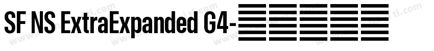 SF NS ExtraExpanded G4字体转换